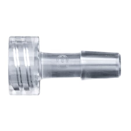 Cole Parmer Luer to Hose Barb Fitting, Straight Adap, CrystalVu, Cleanroom, Lrg Bore Male Luerx5/16in ID;10PK LBM-5CVU-QC